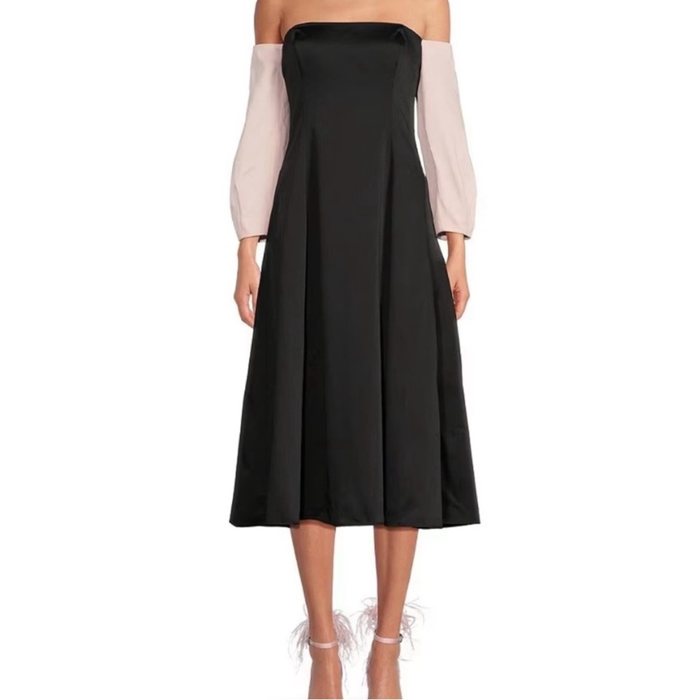Gianni Bini Black and Pink Maxi Dress